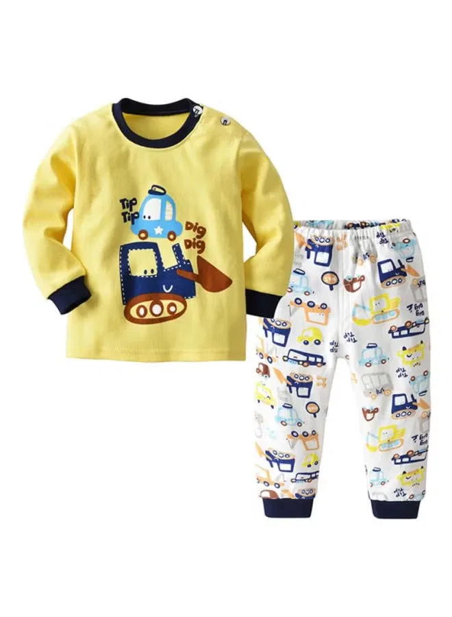 Комплект пижамы с принтом 2-Piece sleepwear set Sharpdo, желтый