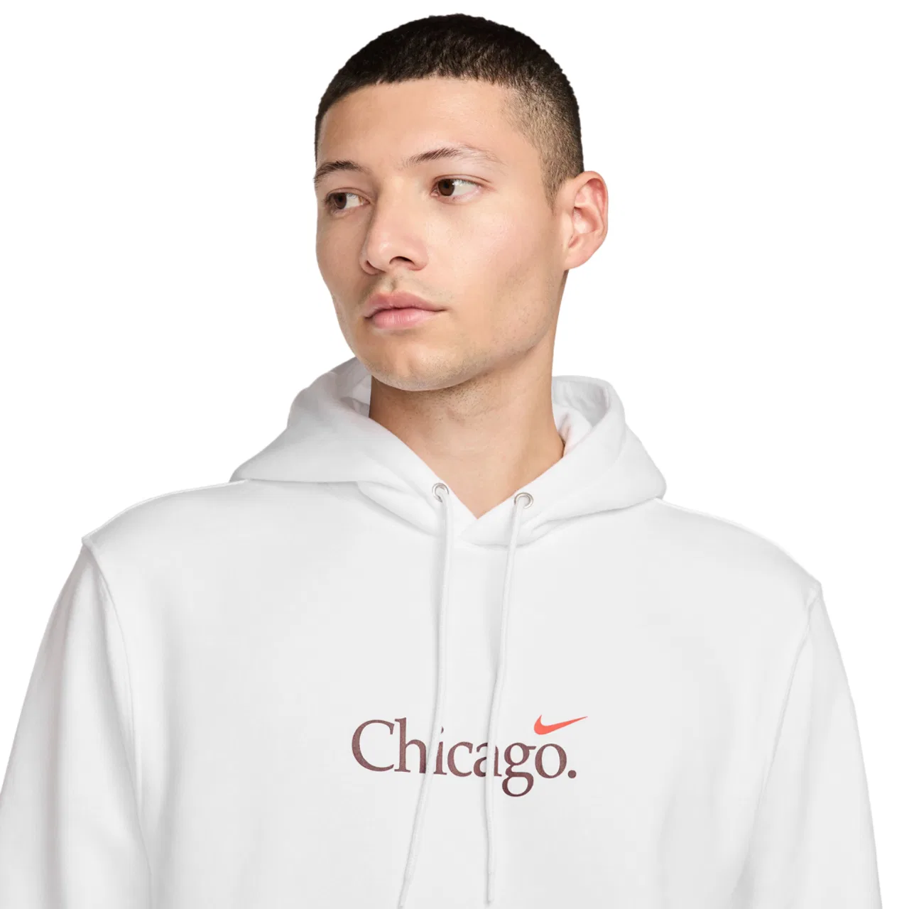 Худи для мужчин Chi Club Pullover BB Hoodie Nike, цвет White/Cosmic Clay — фото 3