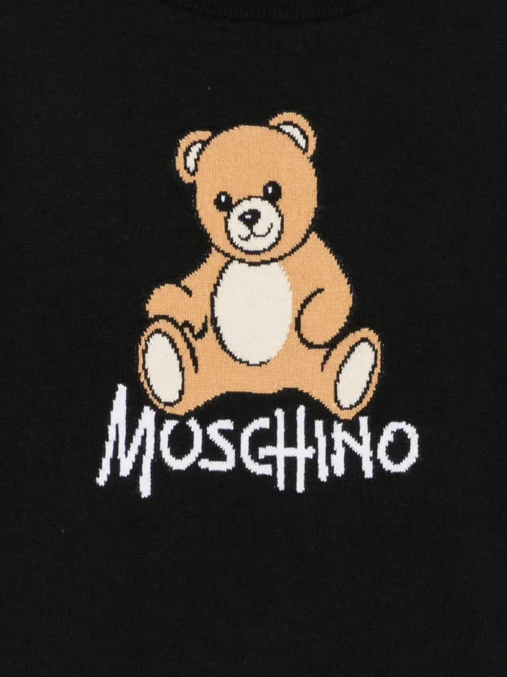 Свитшот с длинными рукавами Teddy Bear Moschino Kids, черный — фото 3
