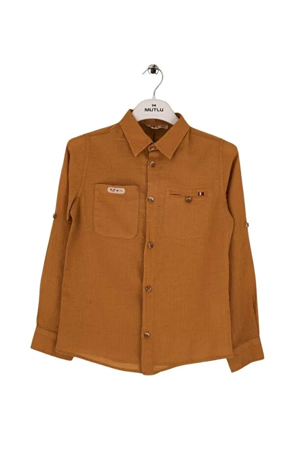 Детская рубашка с длинным рукавом Mutlu Kids, Taupe