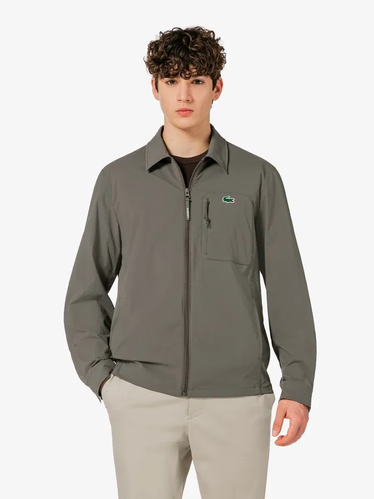 Куртка тканевая рубашечного кроя LACOSTE, Khaki — фото 4