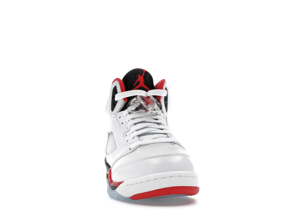 Детские кроссовки Lifestyle с принтом Jordan 5 Retro Jordan, White Fire Red Black — фото 2