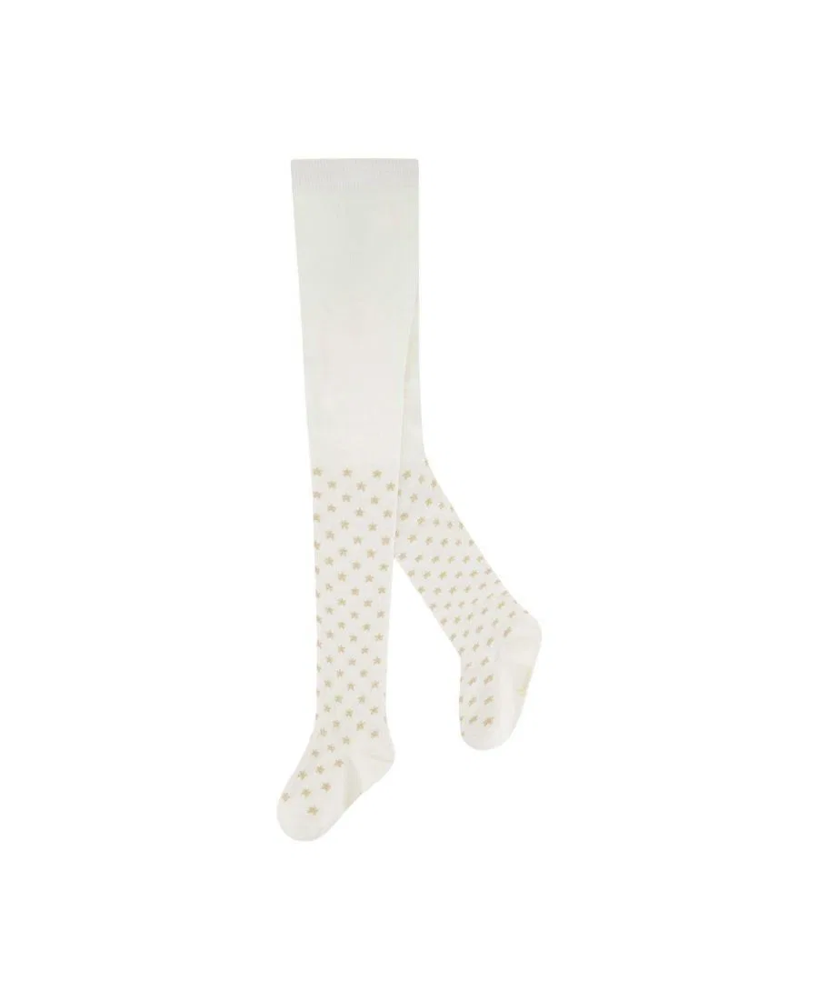 Детские колготки с сердечками Christmas Couture Deux par Deux, Off-White