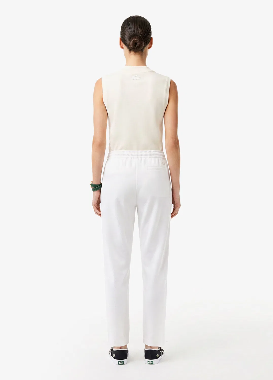 Брюки женские Lacoste Relaxed Fit, белые — фото 2