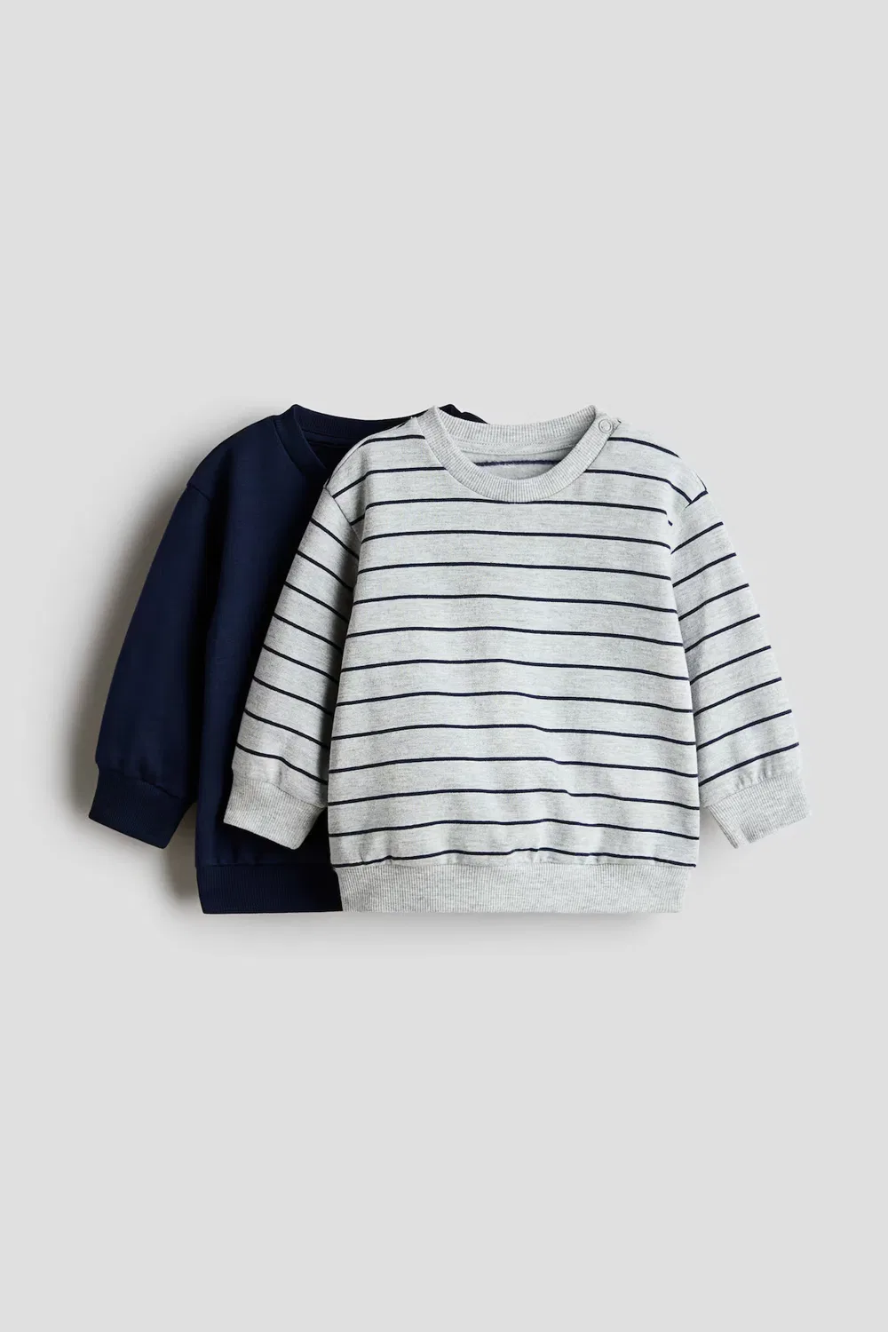 Комплект из 2 хлопковых толстовок H&M, Marineblau/Gestreift
