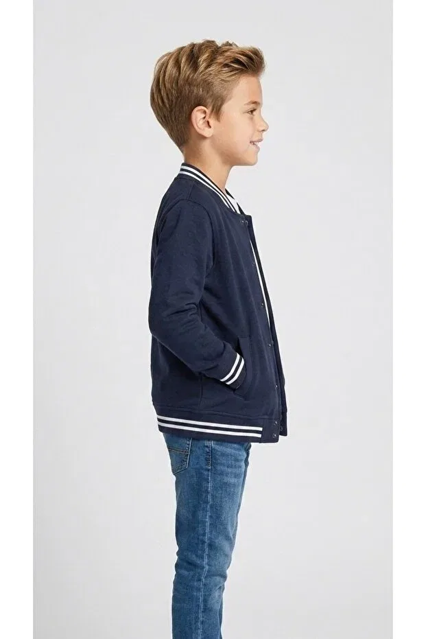 Детский кардиган для мальчиков с принтом Ada Yildiz Kids, Navy Blue — фото 2
