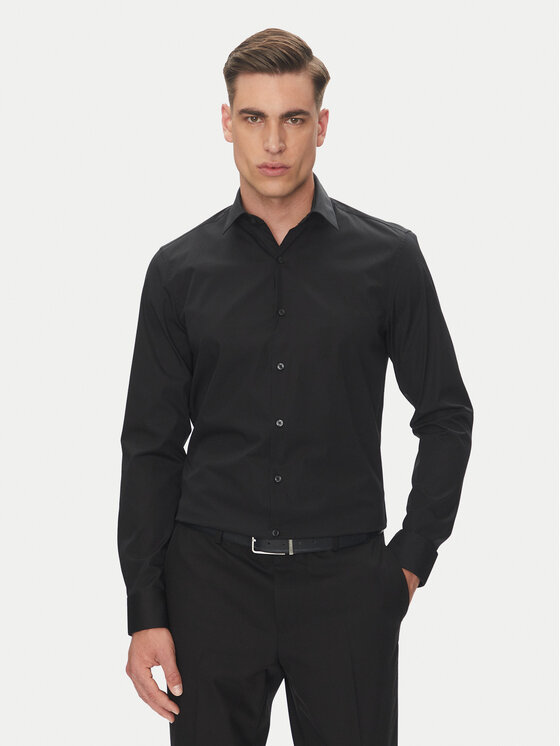 

Рубашка облегающего кроя Essential LV019EU000 Calvin Klein, черный