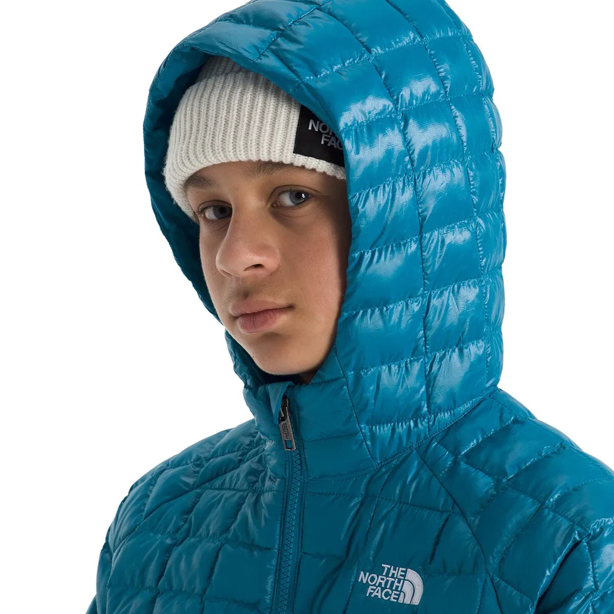 Детская куртка для мальчиков с утеплителем ThermoBall Hooded Jacket The North Face, Dusk Blue — фото 3