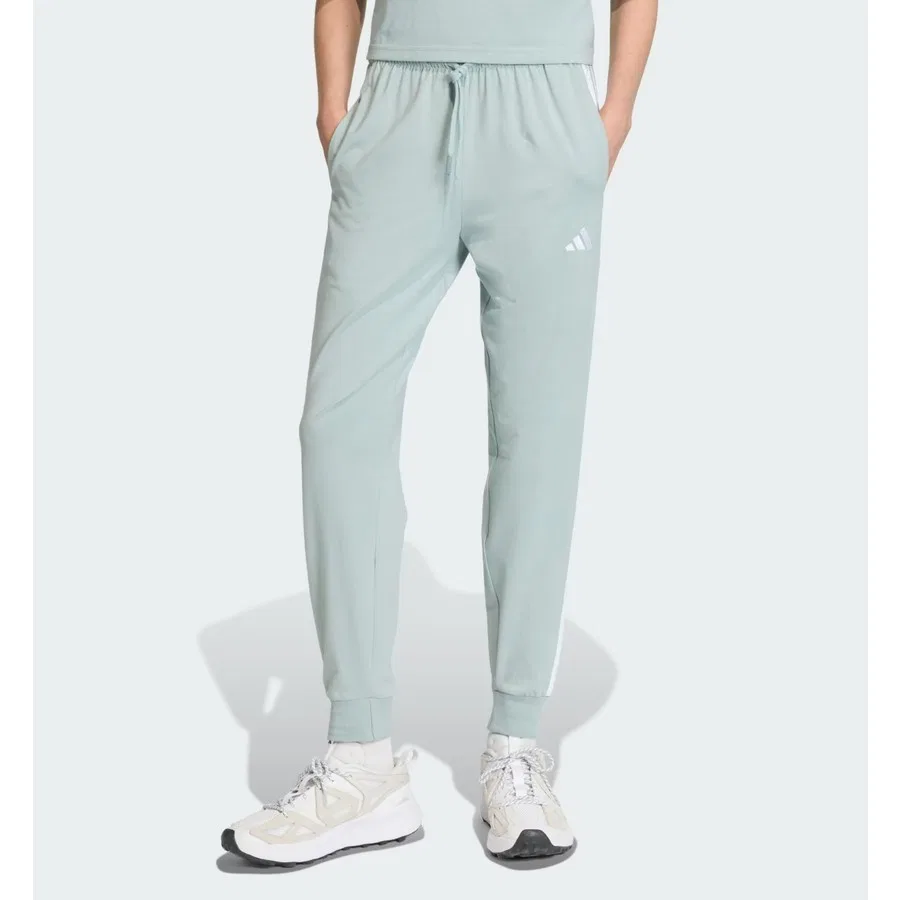 Спортивные брюки с эластичным поясом и манжетами adidas Essentials 3-Stripes Jogger, Wonder Sage / White