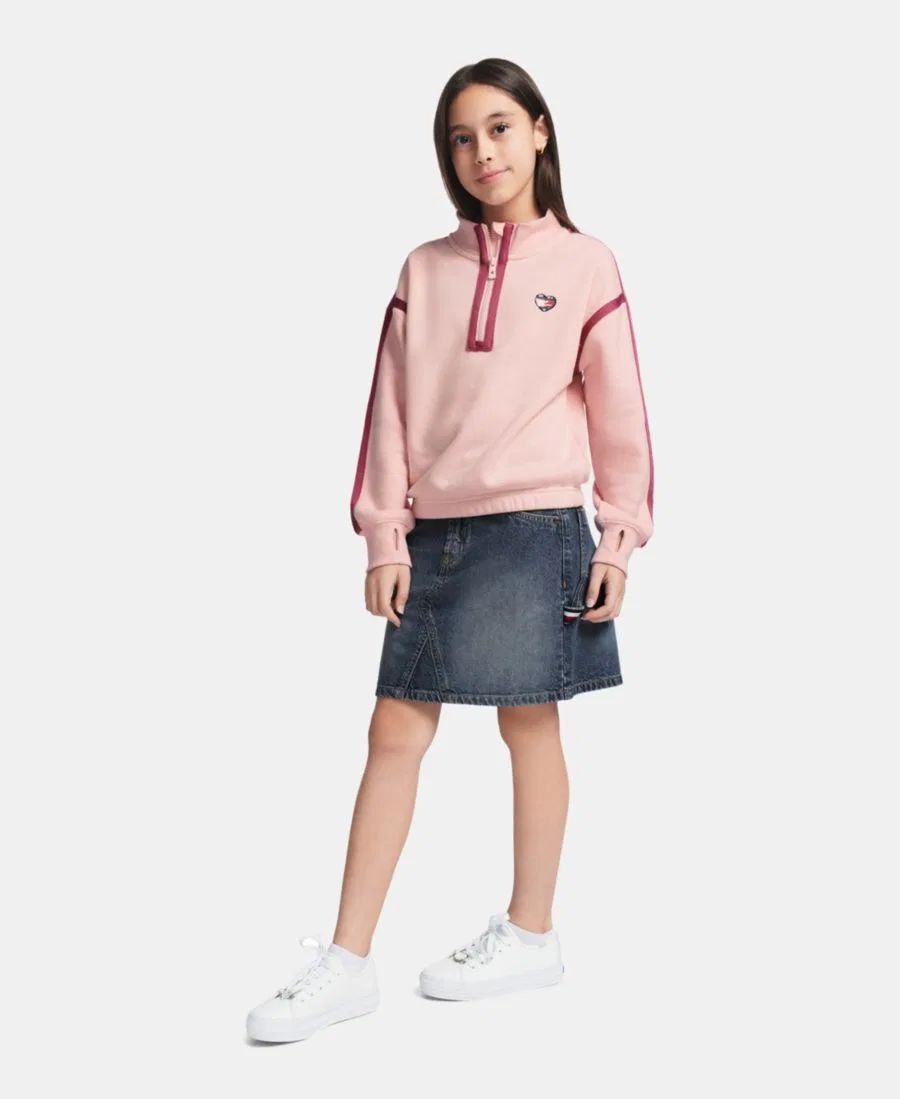 Флисовая толстовка с четверть-замком Tommy Hilfiger, Lotus — фото 2