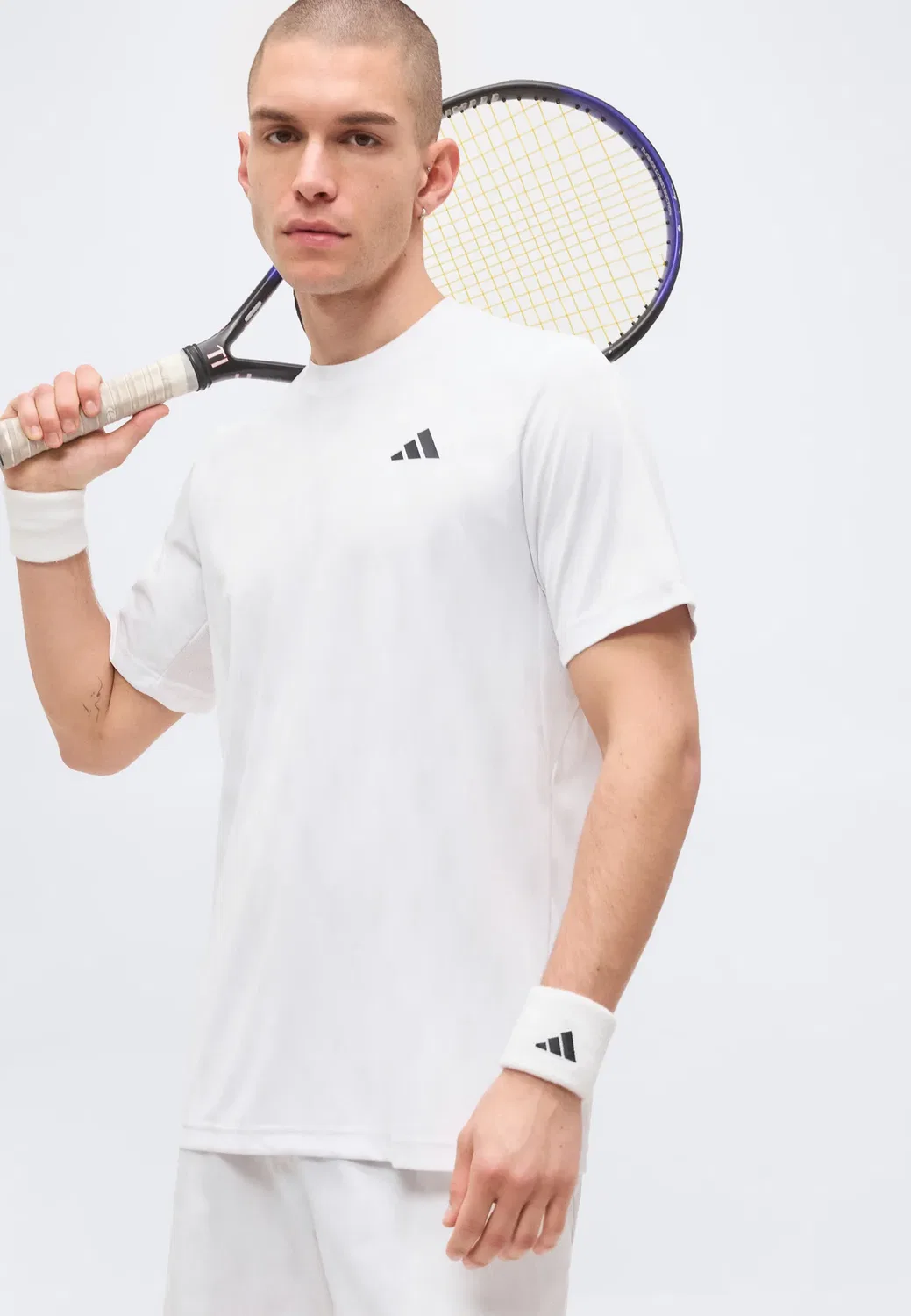 Клубная футболка - спортивная футболка Adidas Performance, White/Dash Grey — фото 4