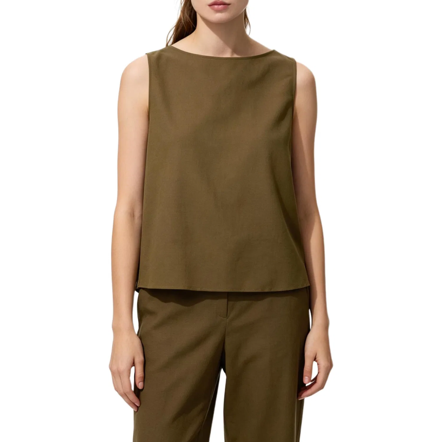 Женский топ-майка UNIQLO, Brown