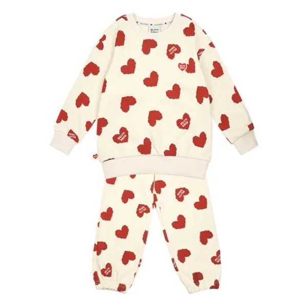 Спортивный костюм с принтом Heart All Over, BELITANDBOYS, белый