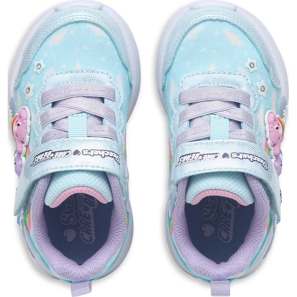 Детские светящиеся кроссовки Care Bear Skechers, Blue Multi Care Bear — фото 4