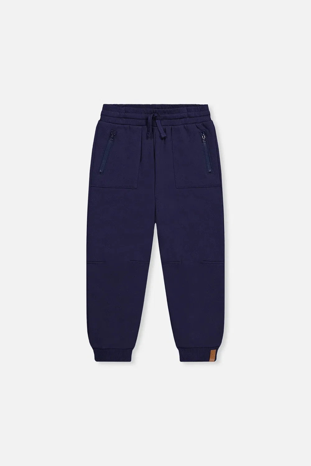 Детские спортивные штаны с карманами на флисе Deux par Deux, Dark Blue