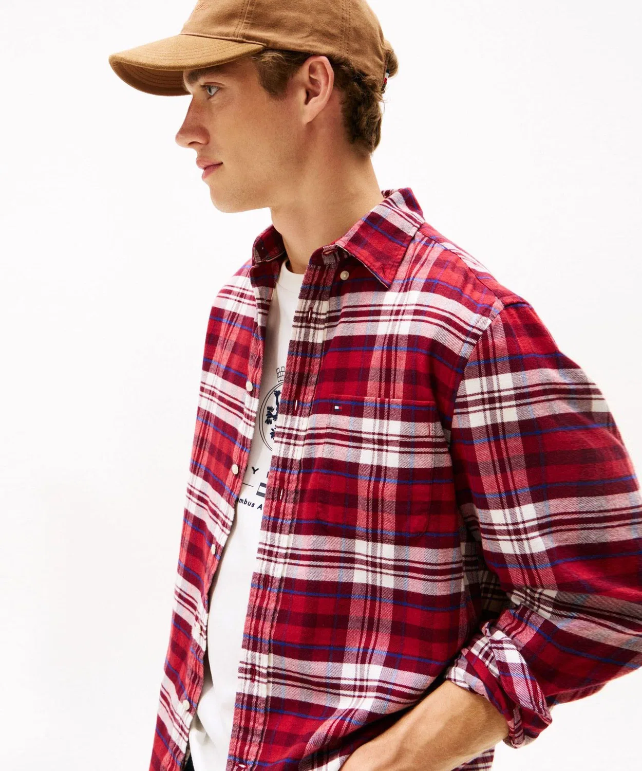 Мужская рубашка из фланели с тартановым принтом TOMMY HILFIGER, Multi — фото 2