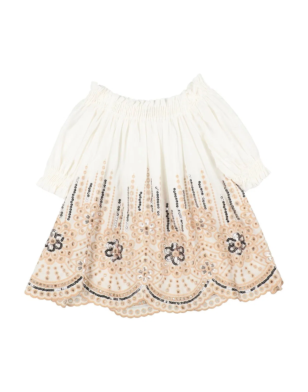 Детский топ для девочек с вышивкой Broderie Anglaise Miss Grant, белый