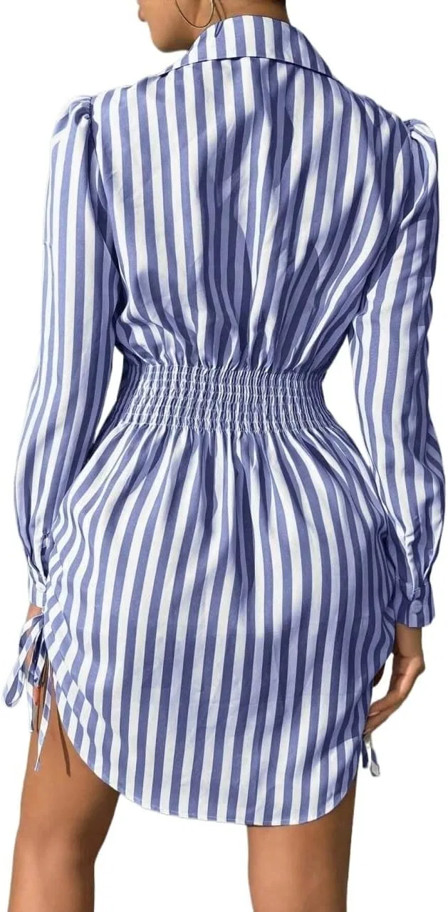 Женское мини-платье с асимметрией и защипами, Navy Blue — фото 2