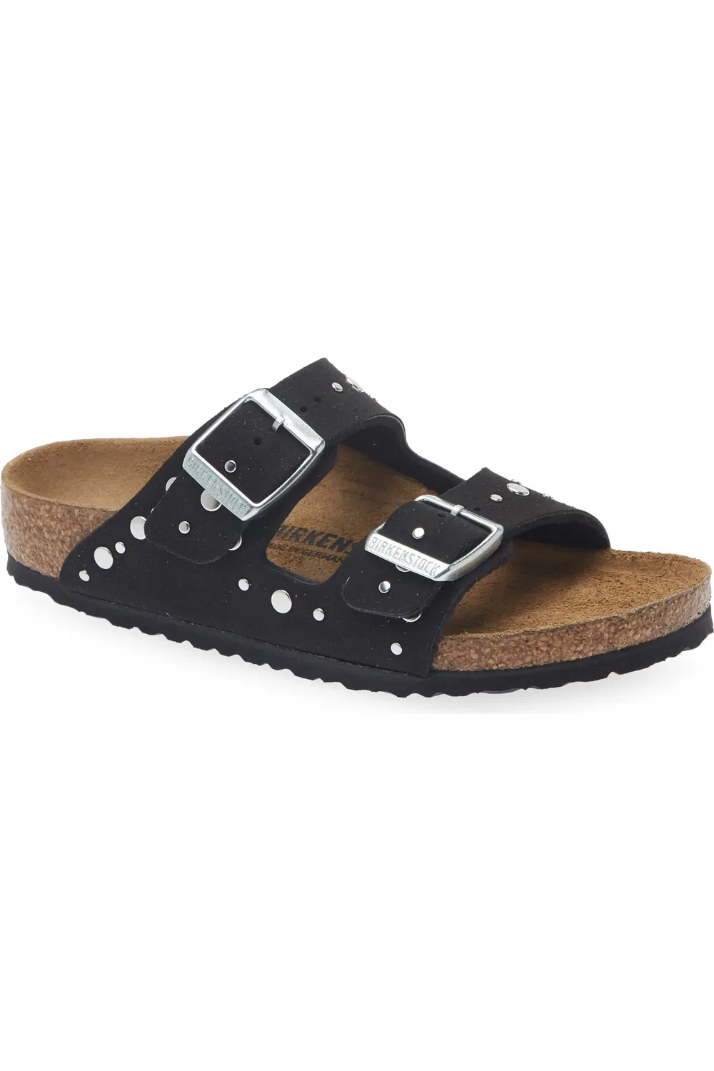 Детские сандалии с шипами Arizona Rivets Birkenstock, черный