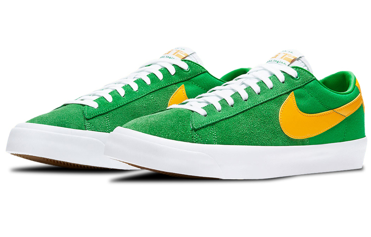 Кроссовки Nike Sb Zoom Blazer Low Pro Gt, зеленый/желтый — фото 3