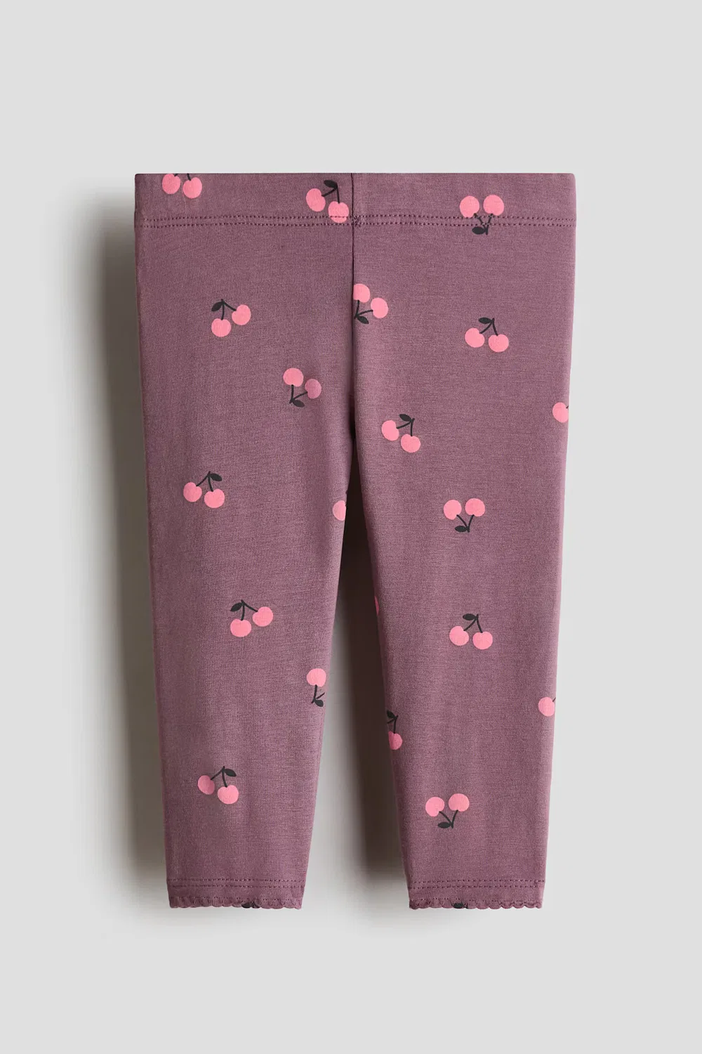 Леггинсы из хлопка с принтом H&M, Lila/Kirschen
