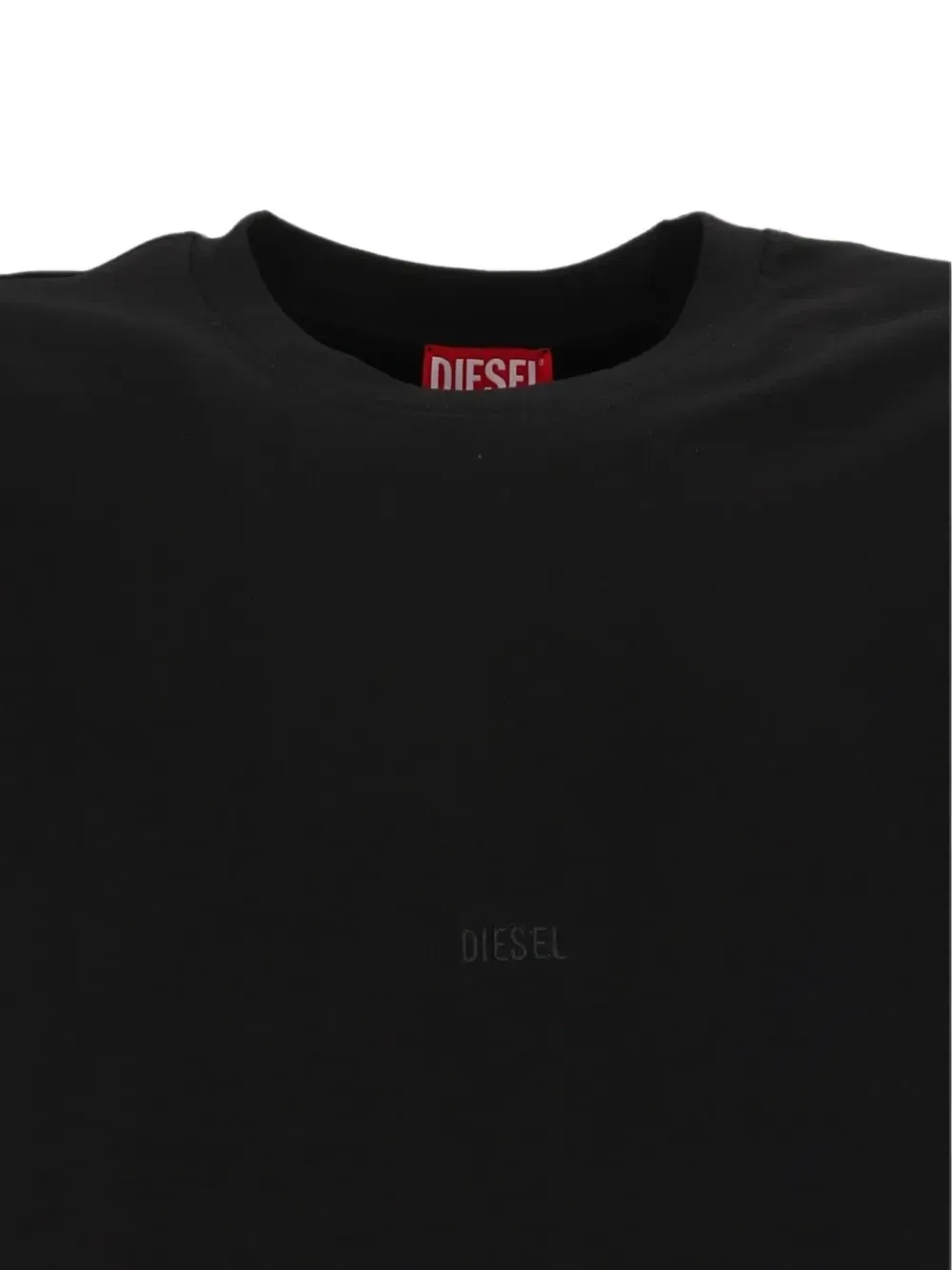 Футболка с вышитым логотипом Diesel, черный — фото 3
