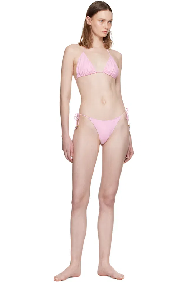 Розовые плавки  бикини в форме треугольника Jacquemus — фото 4