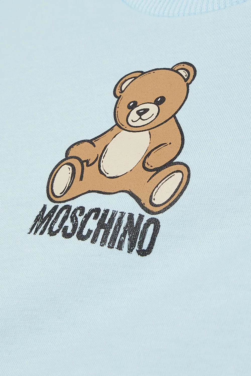 Футболка с принтом медвежонка Moschino, синий — фото 3