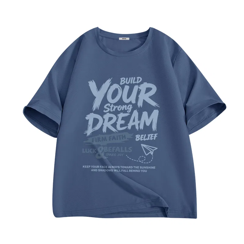 Детская футболка с защитой от солнца MINISO, Sea Blue (Mb Graffiti Crackle)