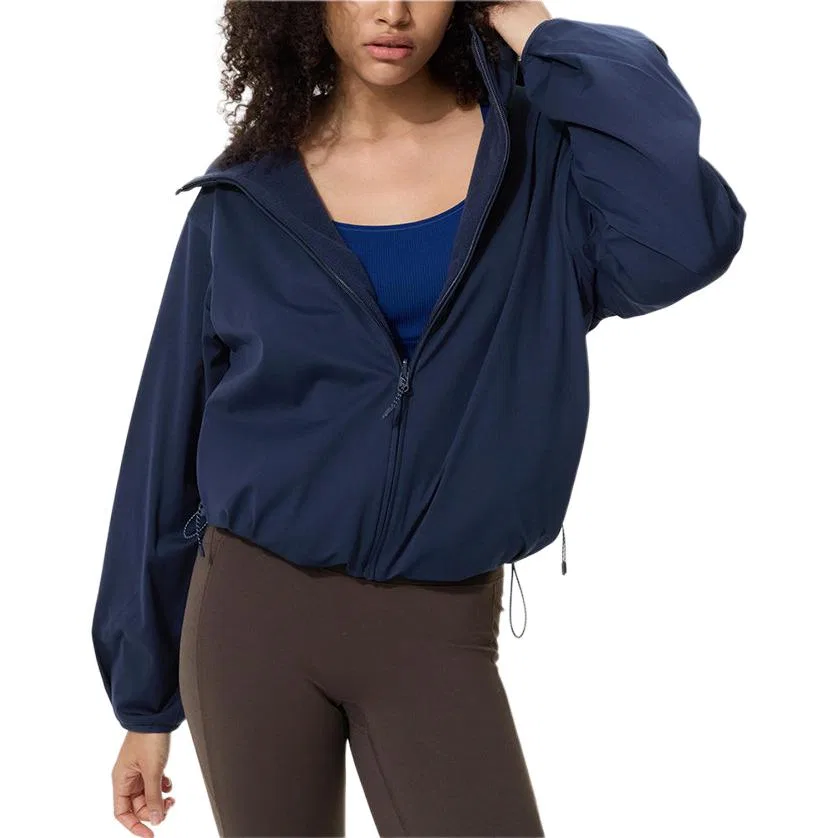 Женская куртка с капюшоном Navy Blue UNIQLO — фото 3