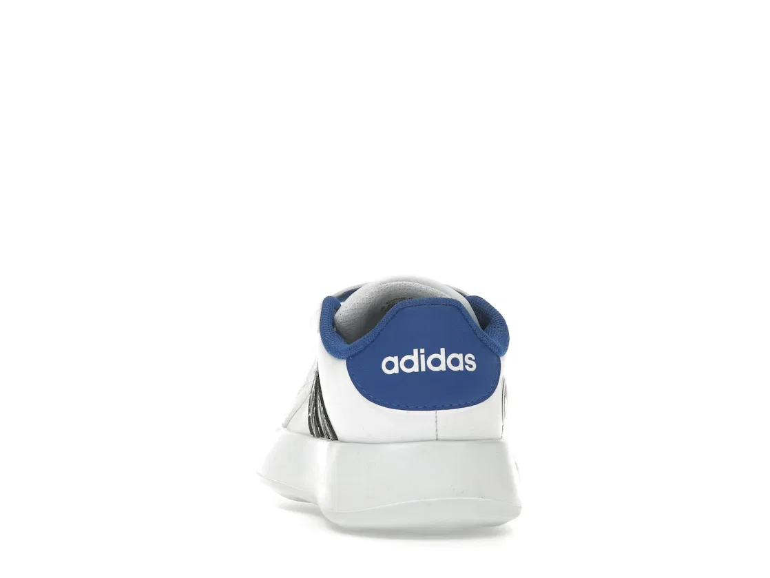 Детские кроссовки Lifestyle с принтом Marvel Spider-Man Adidas Grand Court, Cloud White Core Black Royal Blue — фото 4