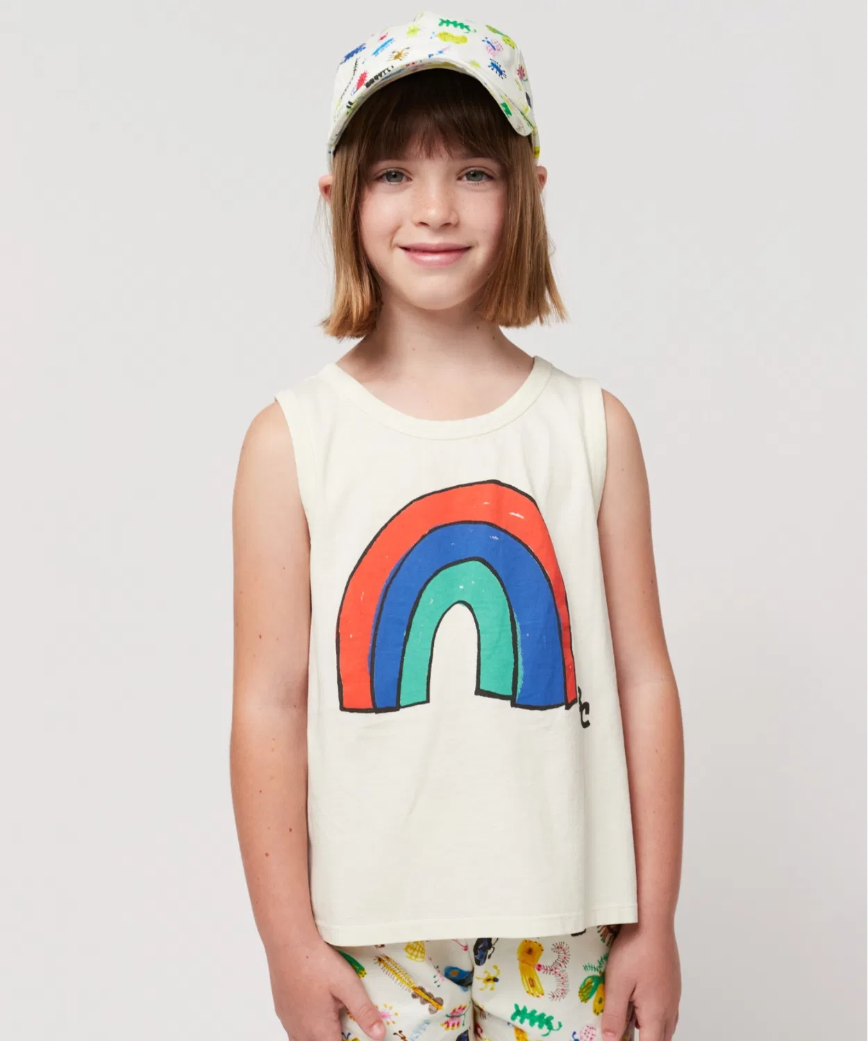 Детские шорты с принтом Funny Insects BOBO CHOSES, Off White — фото 2
