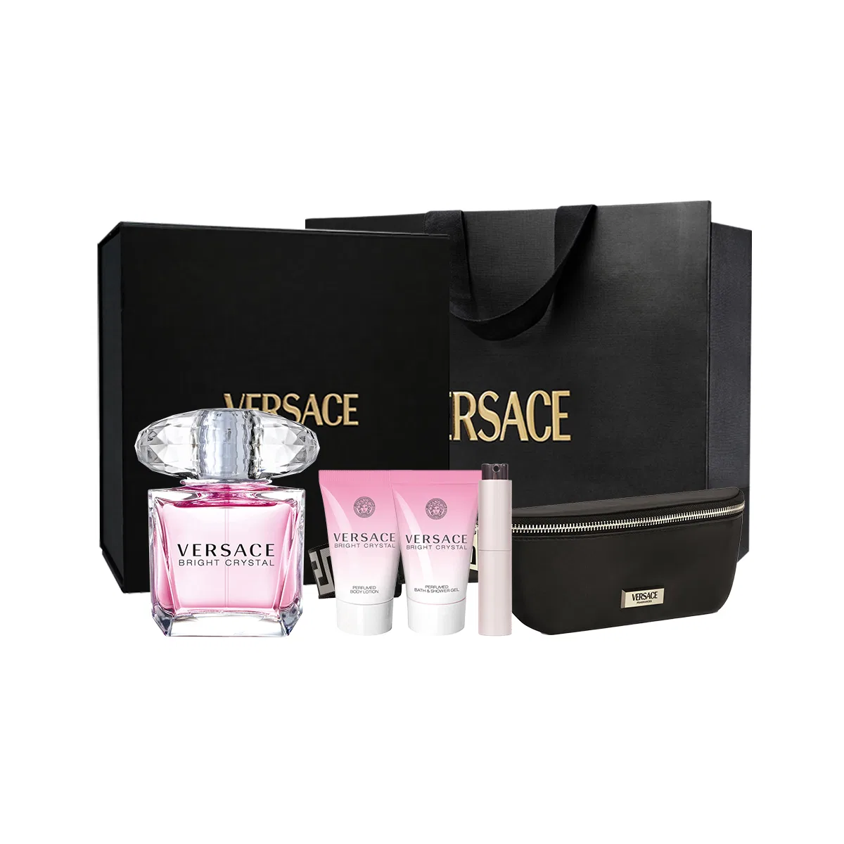 Женский парфюмерный набор VERSACE Pink Crystal Diamond, 30 мл, Цвет: розовый