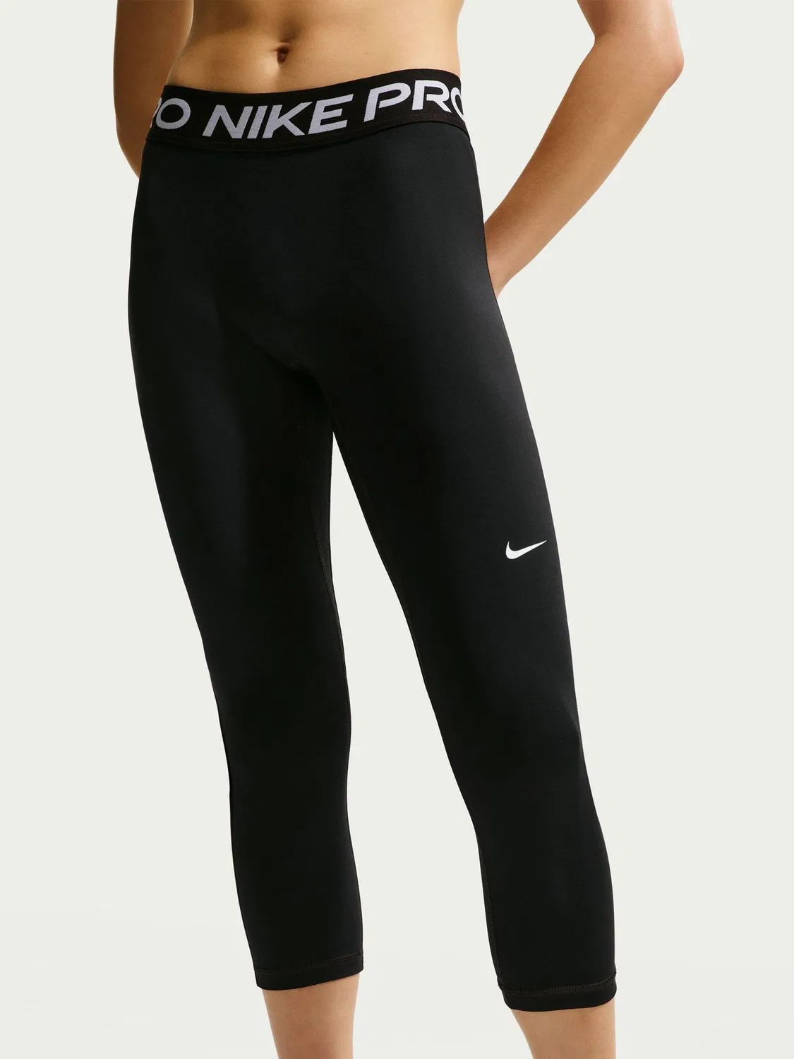 Леггинсы Nike Pro Mid Rise Crop, черный — фото 3