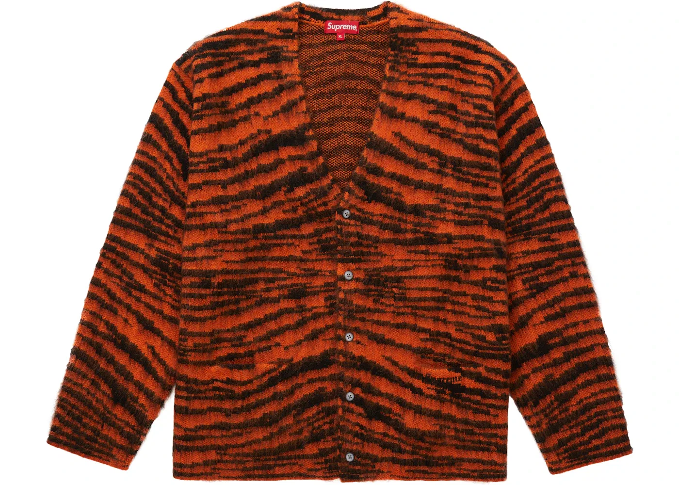 Мужской кардиган с ворсом Tiger Stripe Supreme, Tiger Stripe