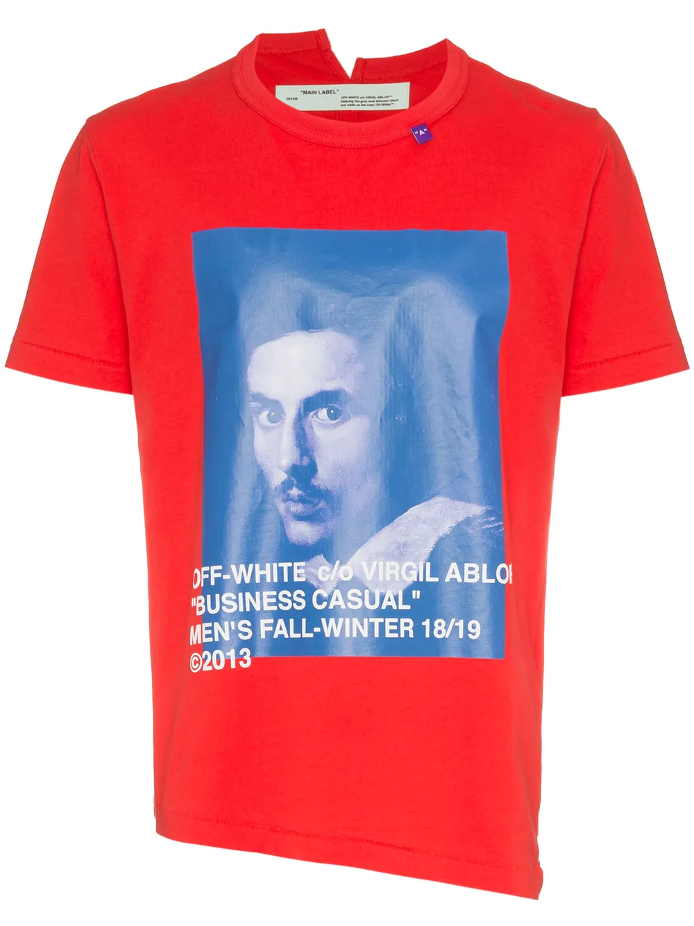 

Футболка с принтом 'Bernini' OFF-WHITE, красный