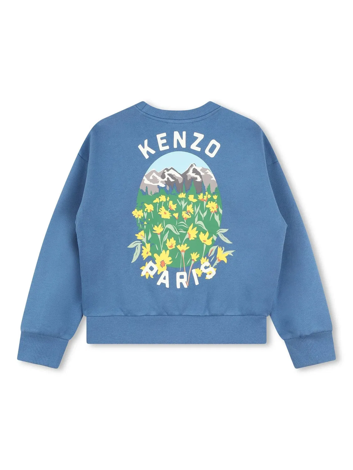 Kenzo Светло-голубая толстовка с принтом логотипа — фото 2