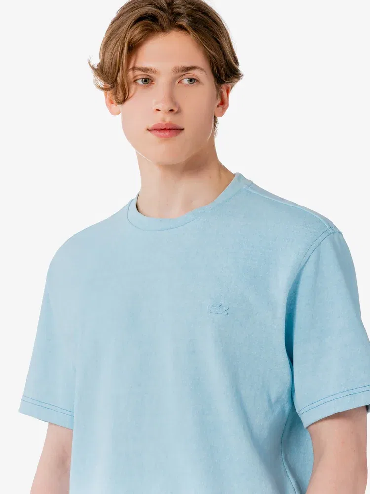Футболка с контрастной строчкой и карманом LACOSTE, Royal Blue — фото 2