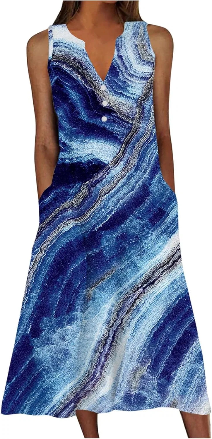 Женское платье-комбинация с V-образным вырезом Fall, Y2K, Royal Blue