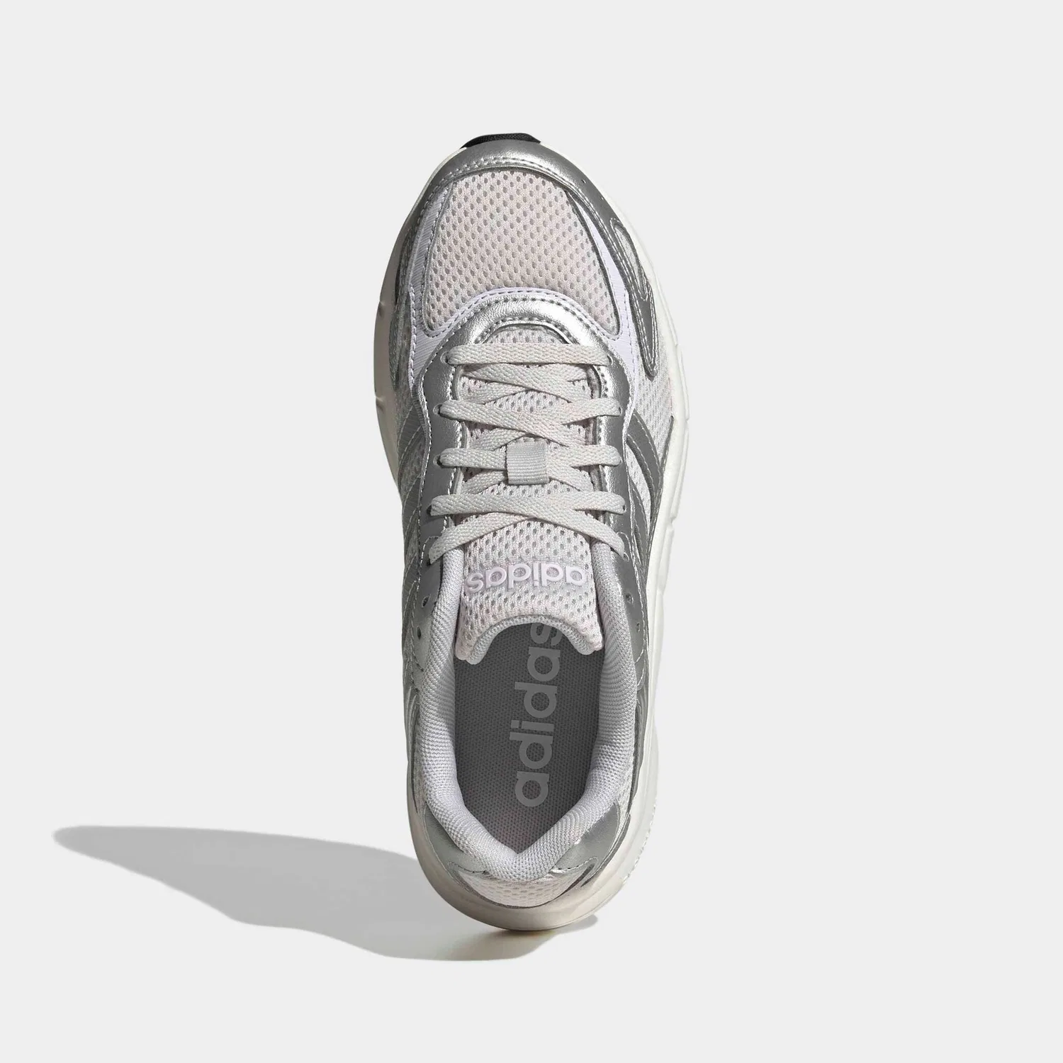 Детские кроссовки с Cloudfoam-амортизацией Adidas Sportswear, Grey One/Silver Metallic/Frozen Purple — фото 4
