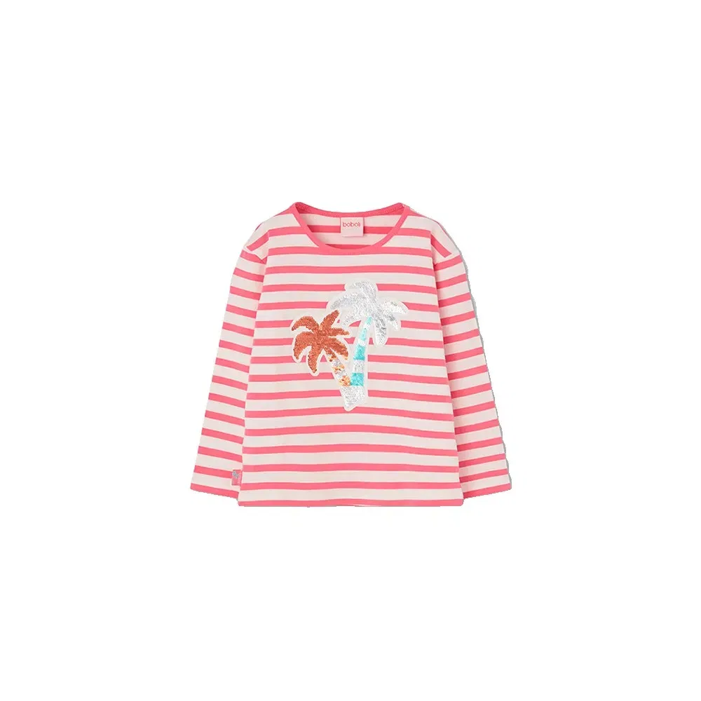 Футболка с длинным рукавом 333009 Boboli, розовый