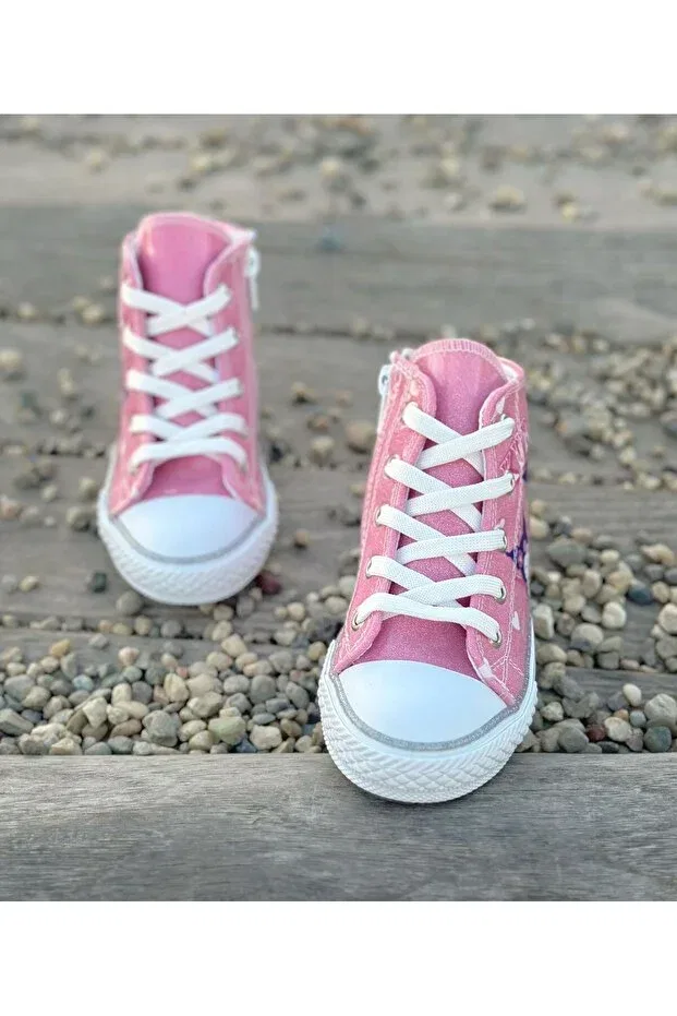 Детские кроссовки для девочек с принтом Kuromi Surpie Shoes, Pink — фото 2