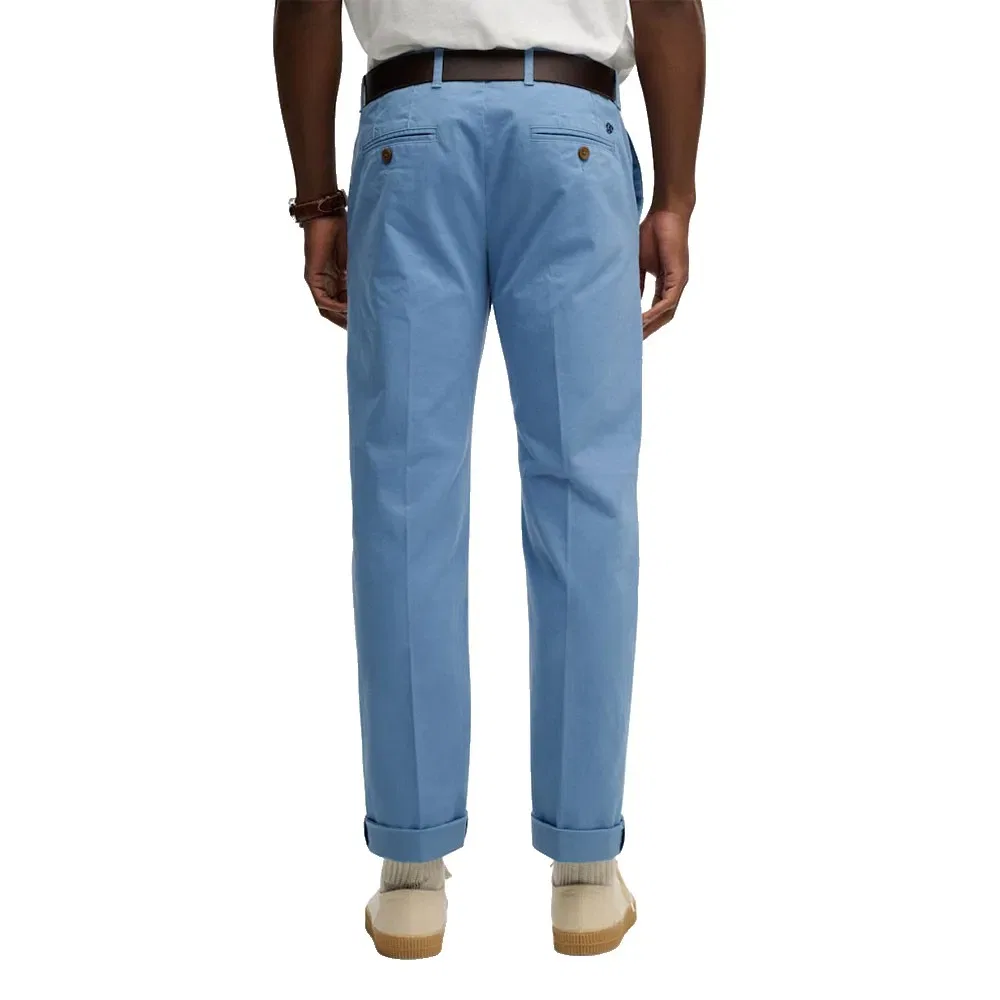 Мужские хлопковые брюки чинос Superdry Premium Regular Fit, Blue — фото 2