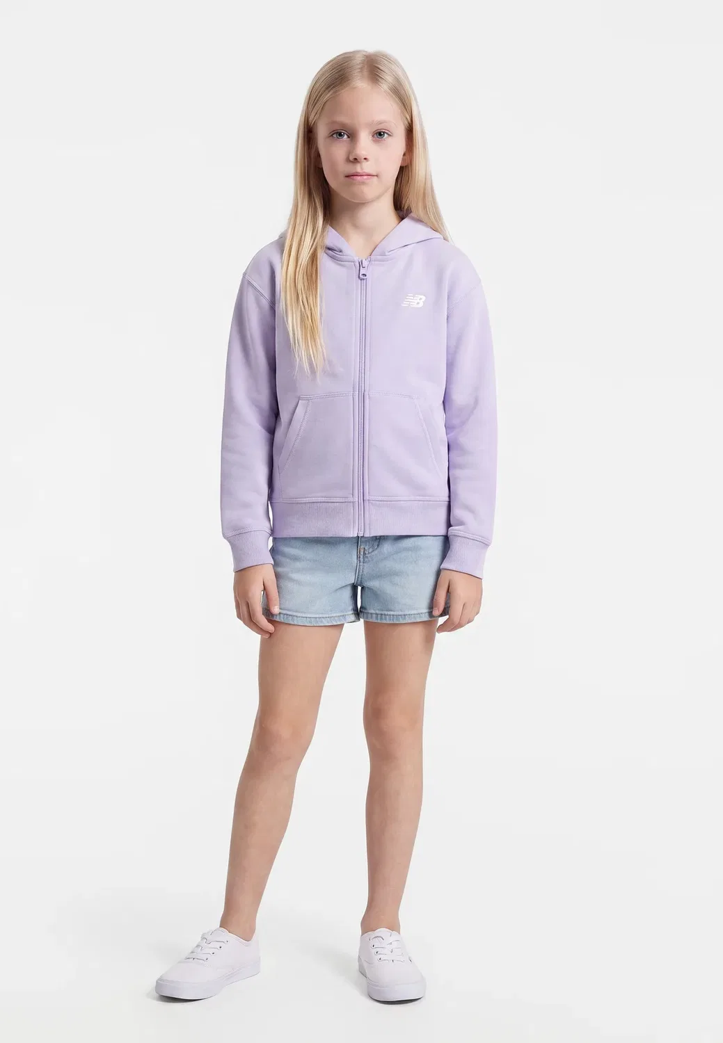 Толстовка на молнии с небольшим логотипом New Balance, Smoked Violet