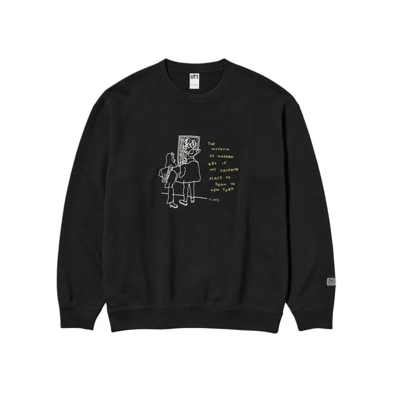 Детский свитшот с круглым вырезом Jason Polan UNIQLO, Black