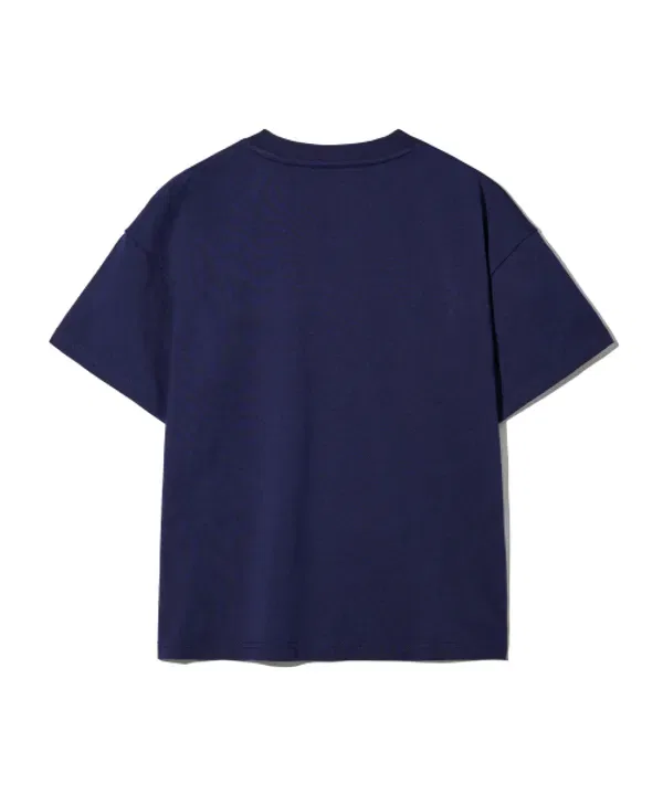 Футболка с неоновым принтом, Kids Neon Tag Tee, Brownbreath Kids, темно-синий — фото 3