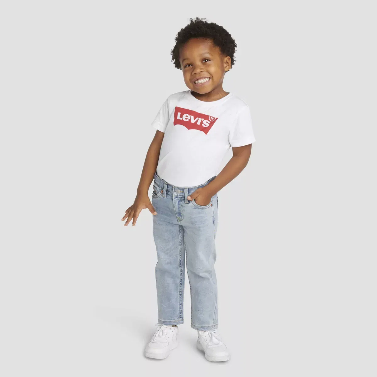Детские джинсы для мальчиков с зауженным кроем 502 Regular Taper Strong Performance Levi's, Medium Wash