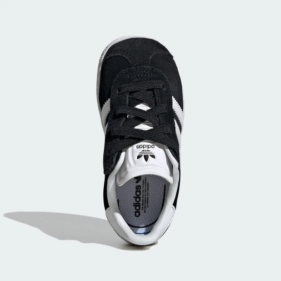 Кроссовки с эластичными шнурками Gazelle Comfort Closure Elastic Laces Kids adidas, Черно-белый — фото 4