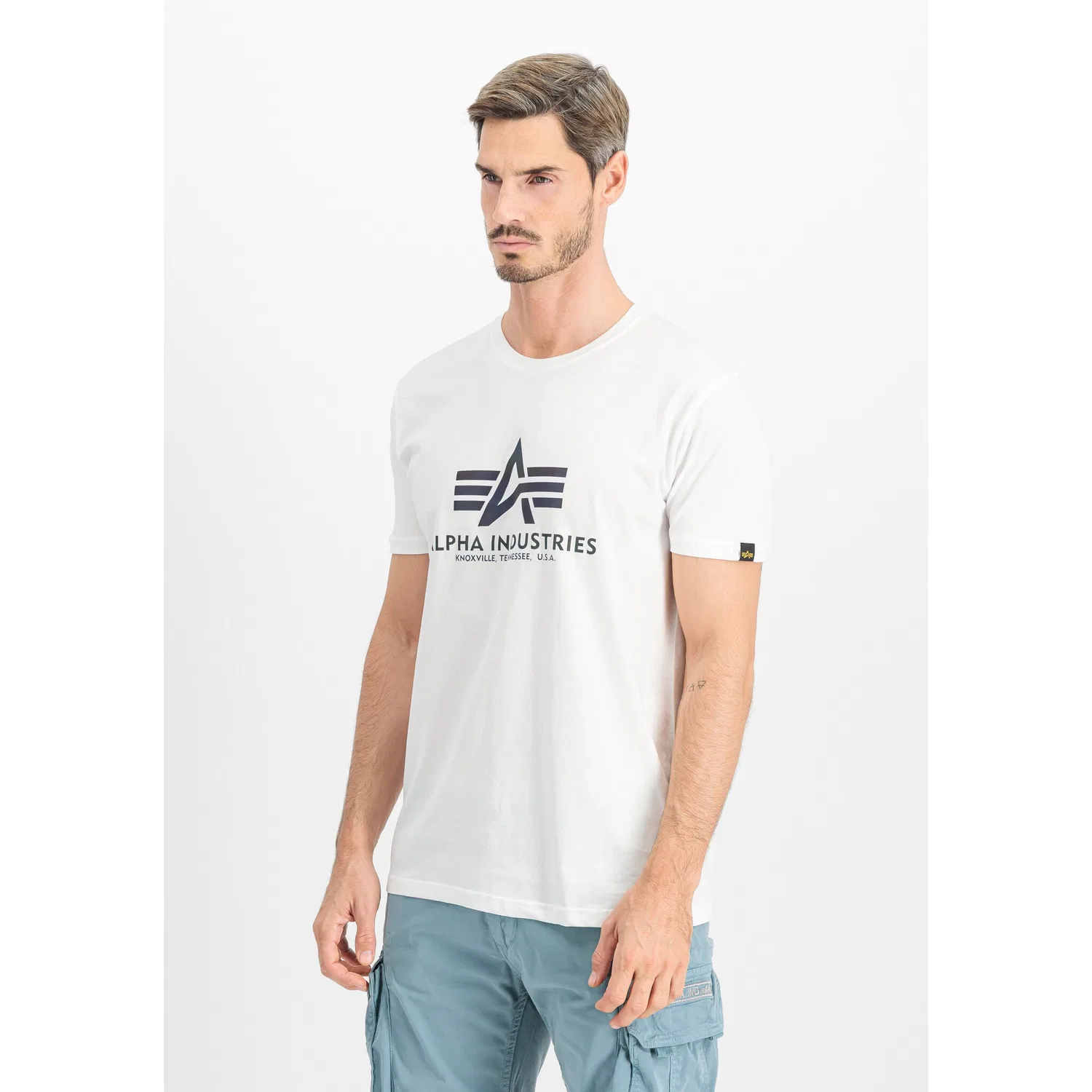 Детская футболка с радужным принтом Alpha Industries, White