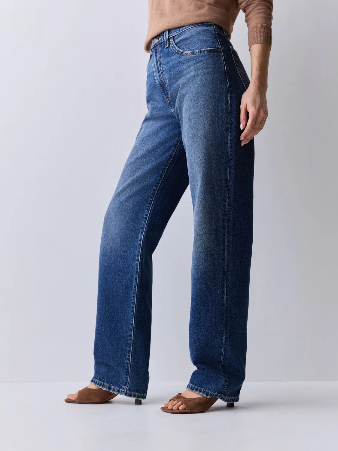 Джинсы прямого кроя, свободная посадка Levi's, голубые — фото 3